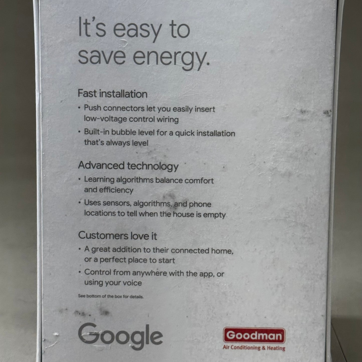 GOOGLE Nest E Programmable Smart Thermostat 2.28"x6.38"x4.8" White T4002ES