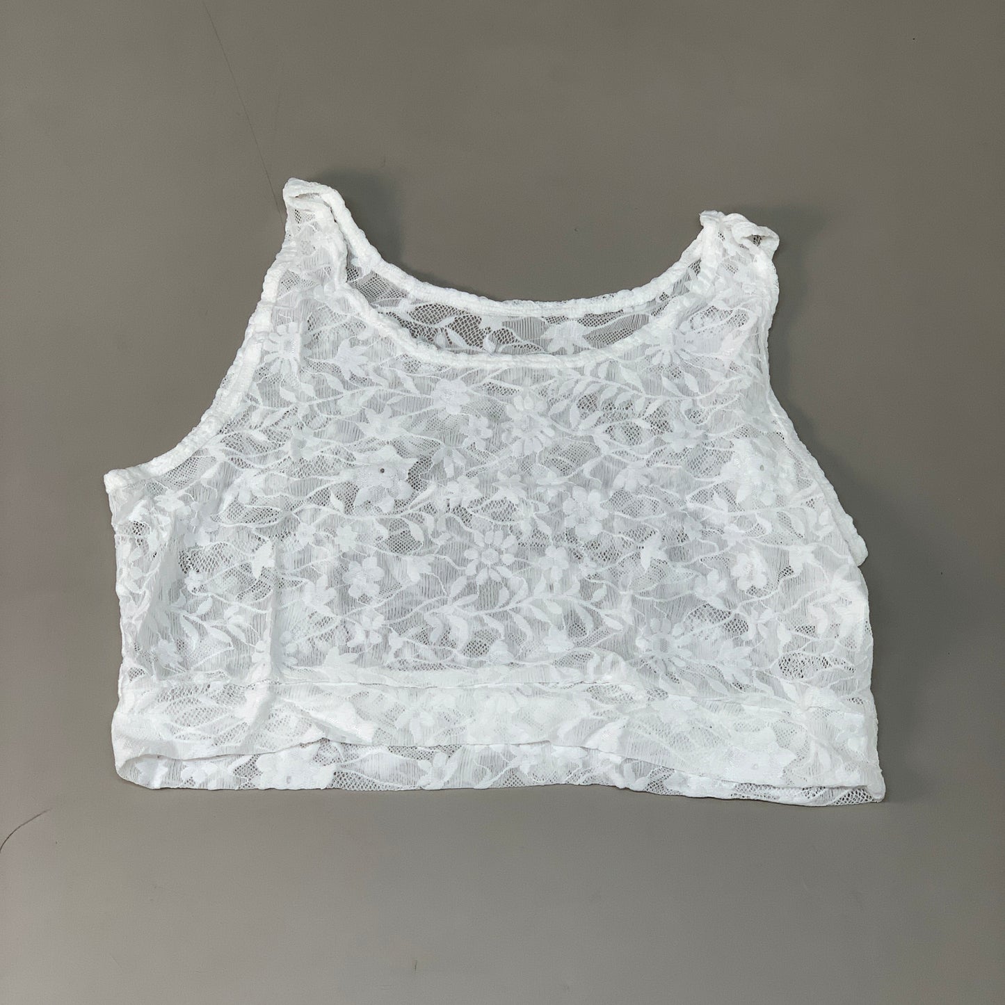 HALFTEE Full Lace Tank Nylon & Spandex Blend Floral White XL (23)