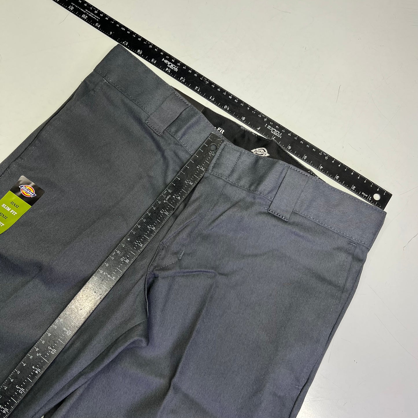 DICKIES Durable Flex Fabric Slim Fit Work Pants Men's Sz 32x32 Charcoal 873FCH