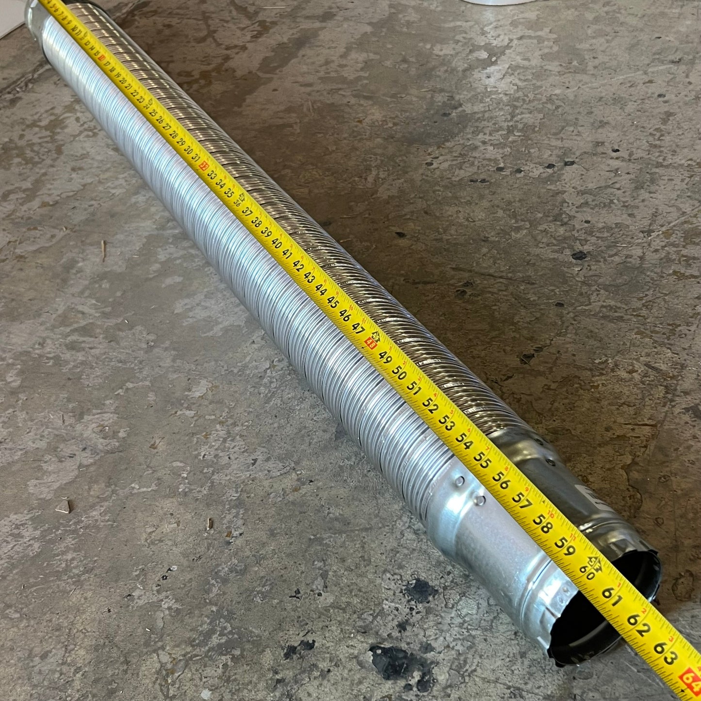 AMERIVENT (6 Pcs) Double Wall Flexible Vent Pipe Sz 4” x 60”, Silver 4ADFC5