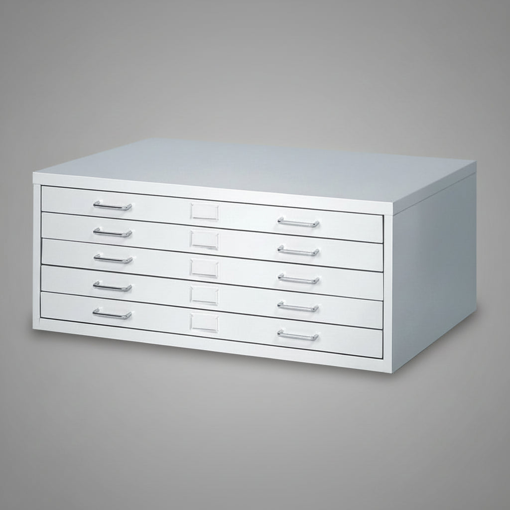 SAFCO Facil Steel Flat File 60lb Drawer Cap 40"x26"x16.5" Light Grey SAF4969LG