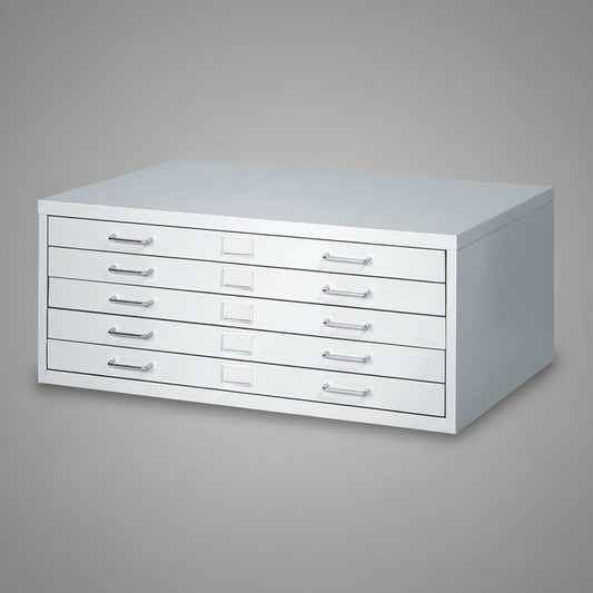 SAFCO Facil Steel Flat File 60lb Drawer Cap 40"x26"x16.5" Light Grey SAF4969LG