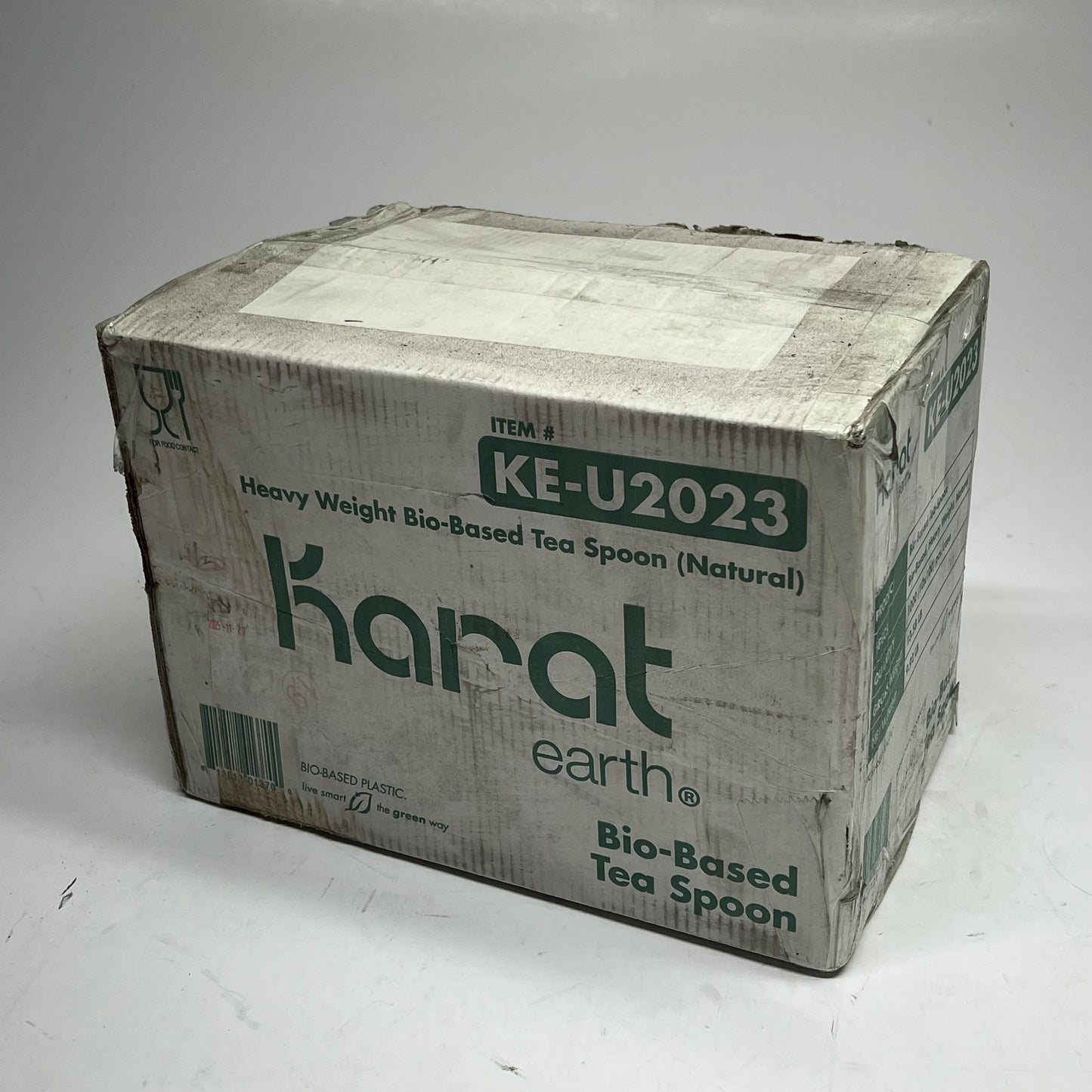 ZA@ KARAT (1000 PACK) Earth Heavy Weight Bio-based Tea Spoons  Tan KE-U2023