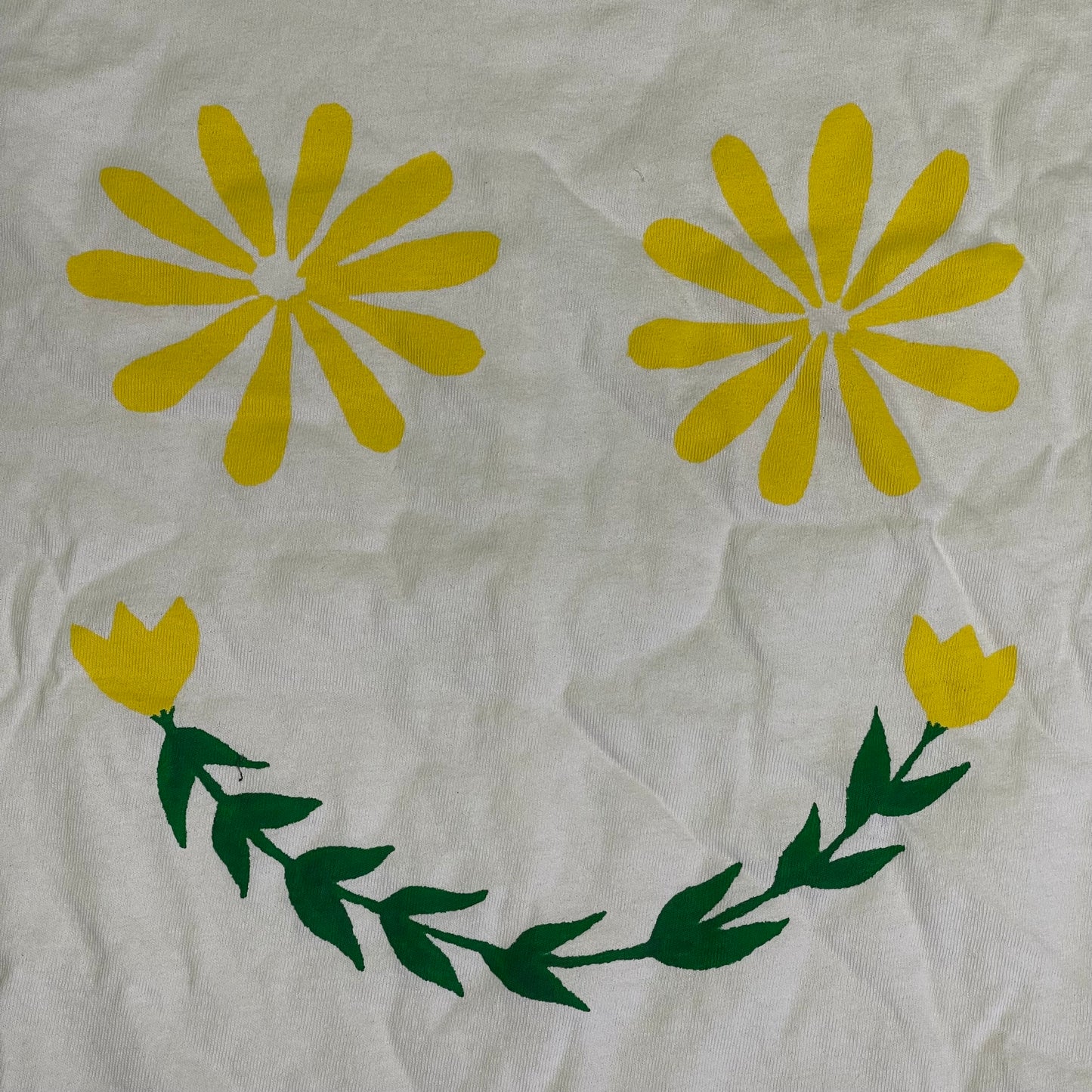 FREE PEOPLE We The Free "Sunshine Smiles" Tee LARGE White
