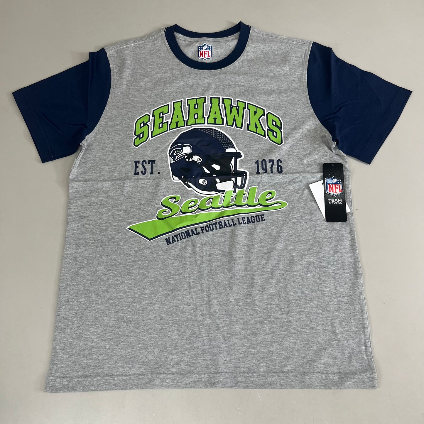NFL G-lll Sport SeaHawk Black Label T-shirt Men's Sz M Green/Gray