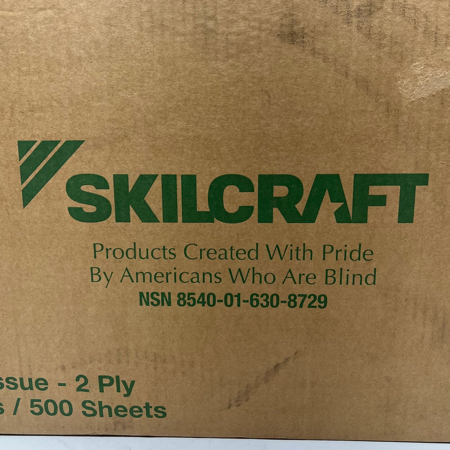 ZA@ SKILLCRAFT (96 ROLLS) Toilet Paper 2 Ply Individually Wrapped  550 Sheets Per Roll White