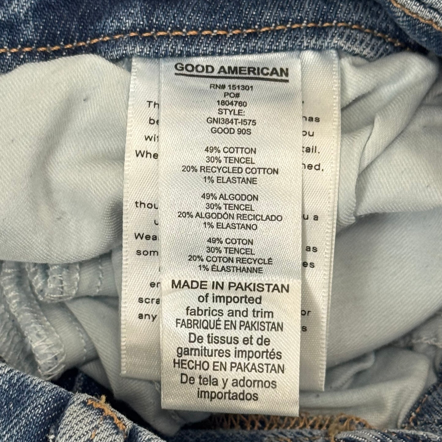 GOOD AMERICAN Good 90's Relaxed Jeans Women's Sz 14 Indigo575 GNI384T