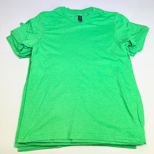 GILDAN(12 Pack)Soft Style Plain Tees Neck Short Sleave Heather Irish Green Small