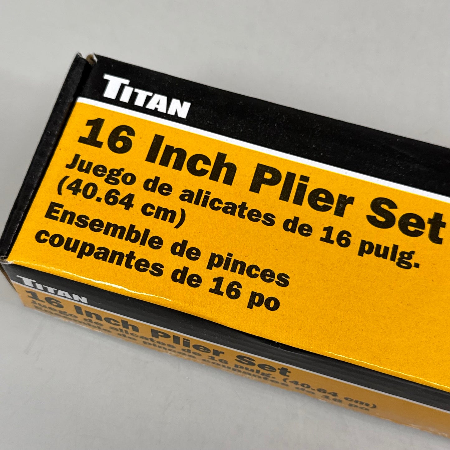 TITAN (3 Piece) Long Handle Plier Set Straight/45/90 Long Nose 16 Inch Red 60787