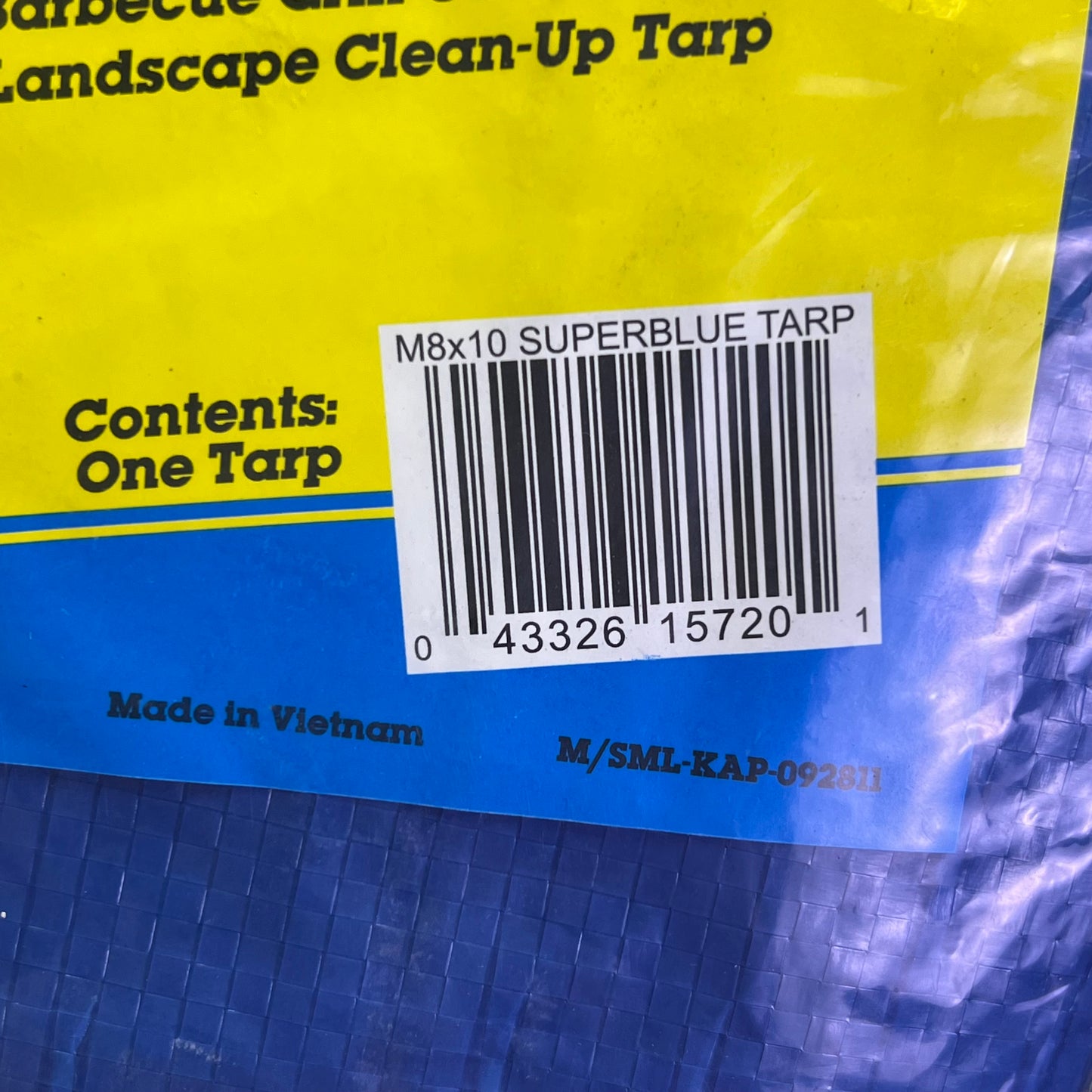 ZA@ POLYTUF (2 PACK) Super Blue Tarp  8X10 Blue M8X10