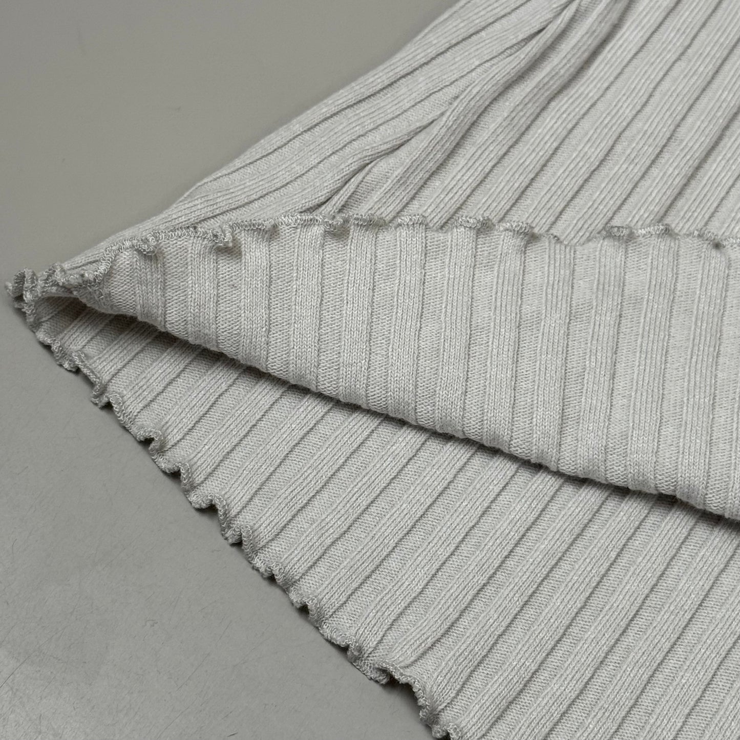 VINCE Ribbed Cotton-Blend Polo Dress 4 Button Women's Sz M Salt Glass V041584525