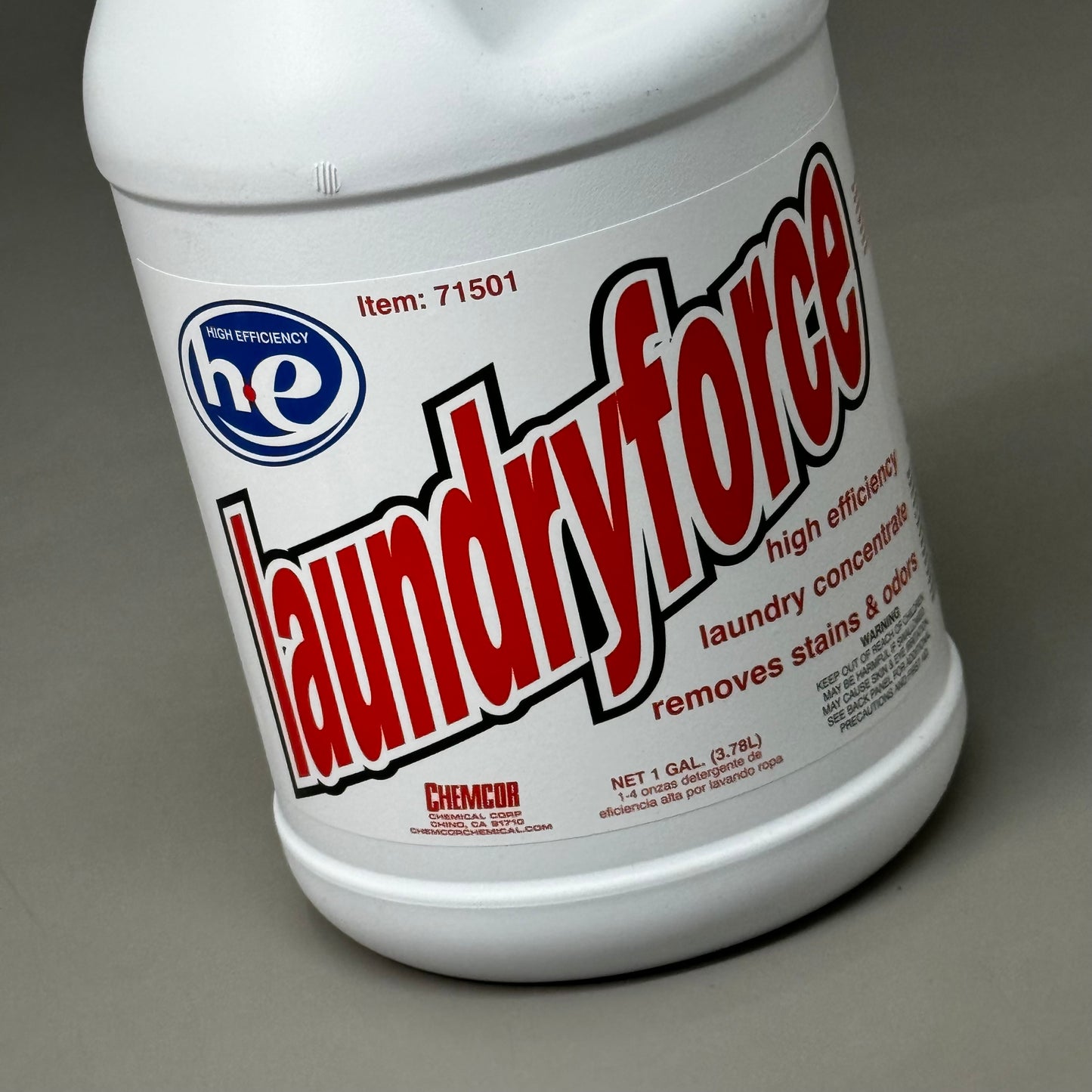 CHEMCOR (4 PACK, 4 GALLONS) Laundryforce Commercial HE Liquid Detergent 71501