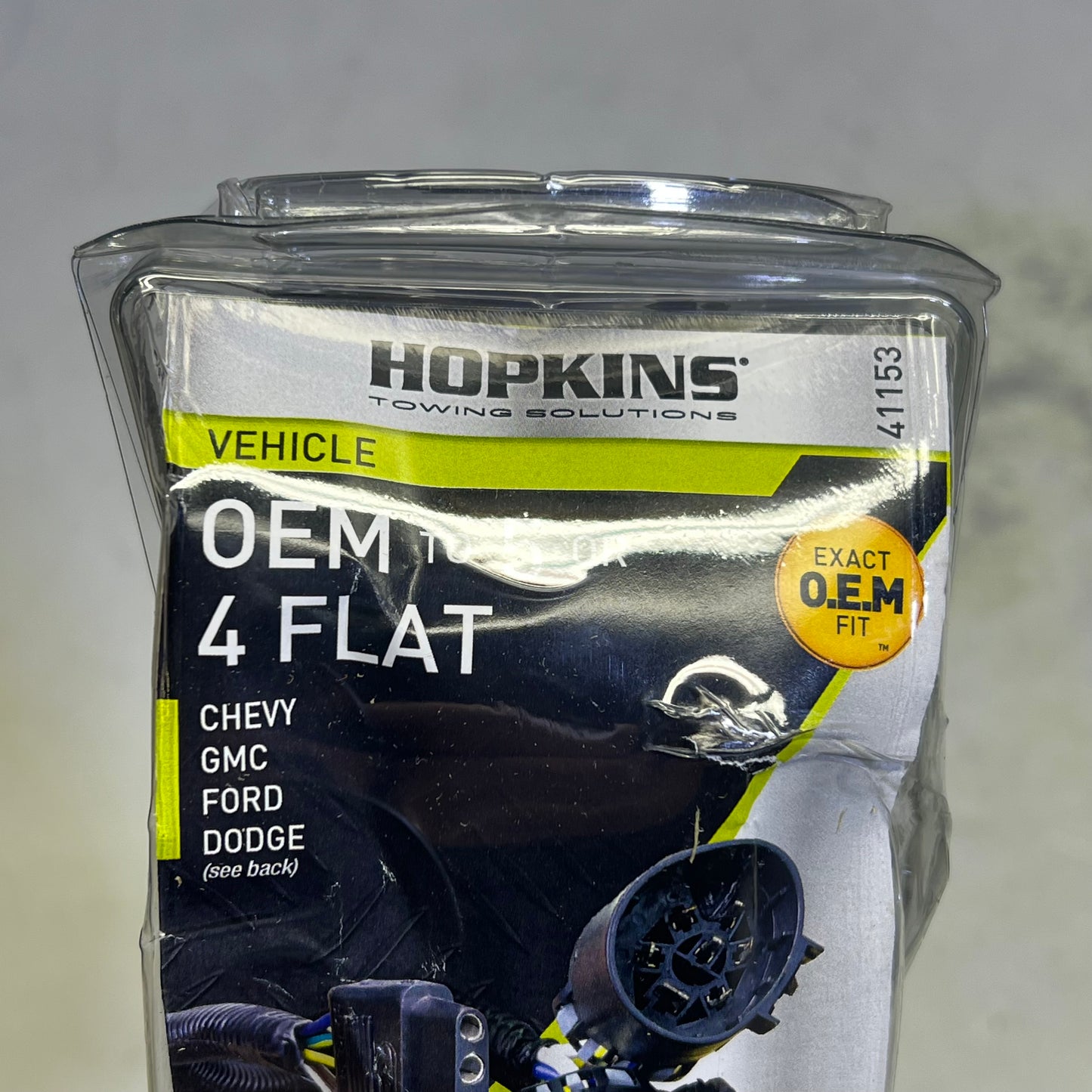 ZA@ HOPKINS OE Connector To 5 Flat Corrosion Resistant Vehicle Wiring Black 11141153 (As-Is)