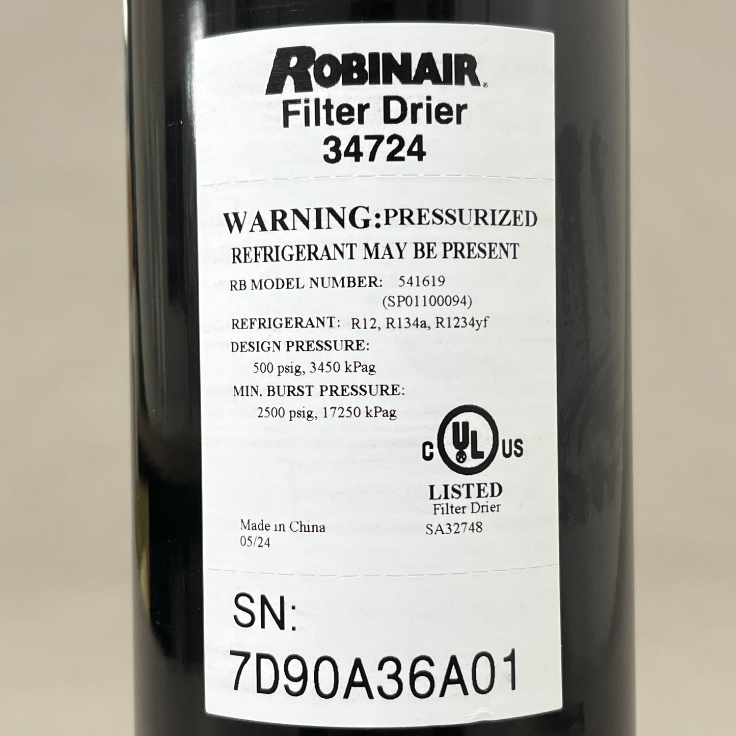 ROBINAIR Spin On Filter Maintenance Kit w/ 16 oz Premium Vacuum Pump Oil 13172