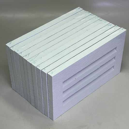 PORTLANDPRODUCTS (10 PACK) Rustic House Vent O/D 9.25" x 16" with 1" x 12" Slots Arctic White AWR408HV