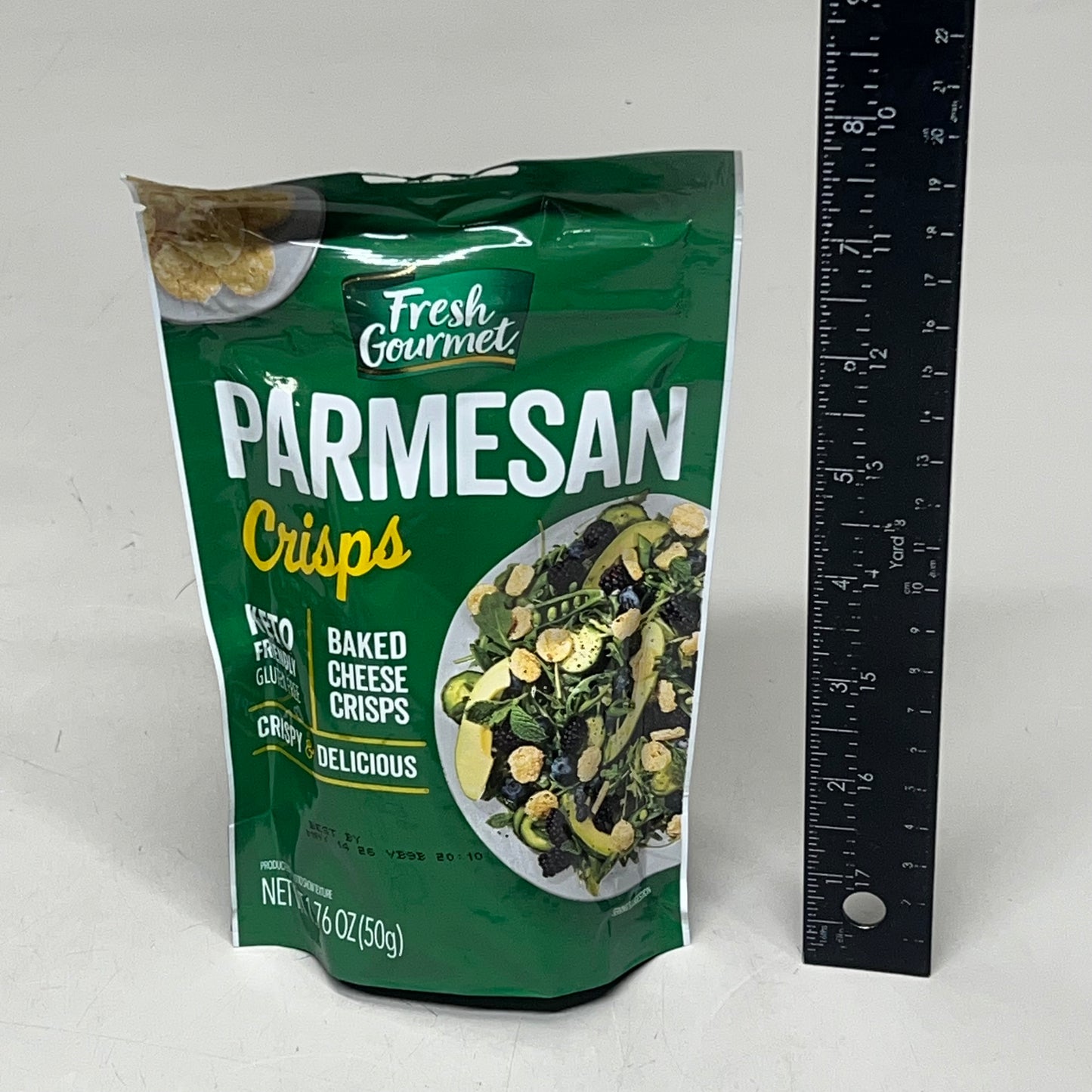 FRESH GOURMET (12 PACK) Parmesan Crips Topping Keto Friendly 1.76 Oz BB 05/26