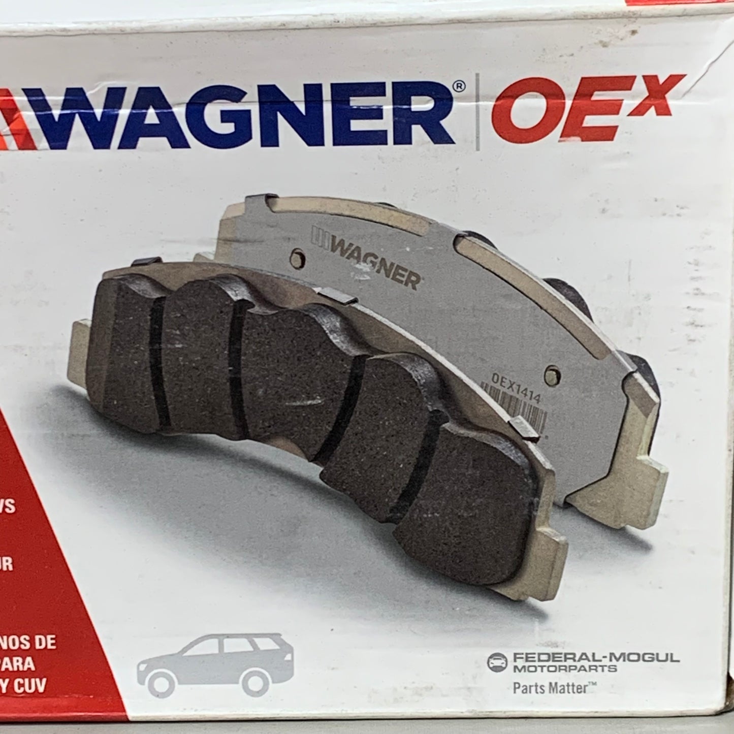 WAGNER OEx Ceramic Disc Brake Pad Set 5" x 2" Grey OEX1279