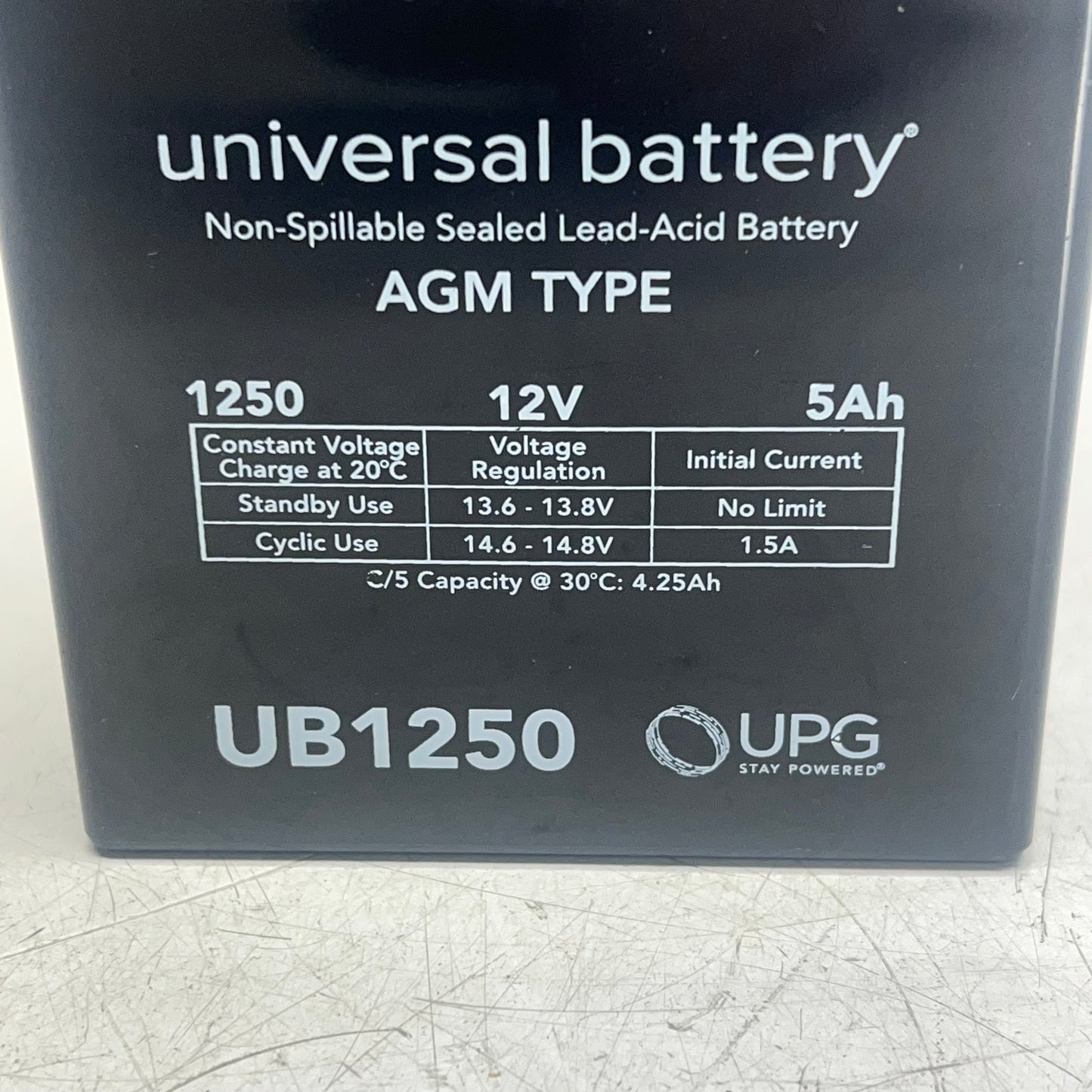 ZA@ UPG Sealed Lead Acid Battery Spill-proof & Regulated Valve 12V-5AH UB1250
