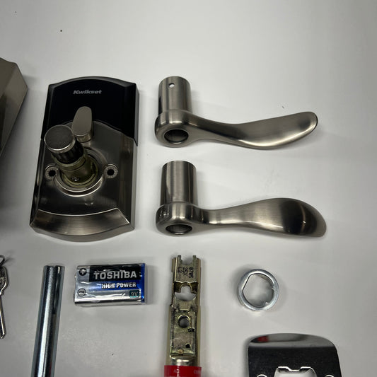 KWIKSET Smart Code 955 Electronic Pembroke Door Handle Satin Chrome 99550-002