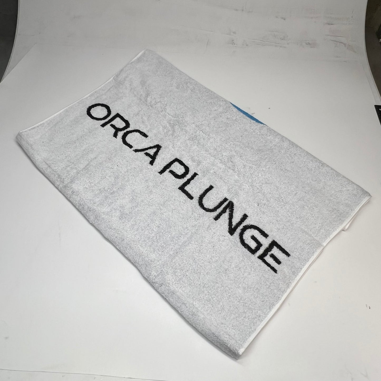 ORCA PLUNGE Beach Towel for Cold Plunge 100% Cotton 63"x32" White/Black