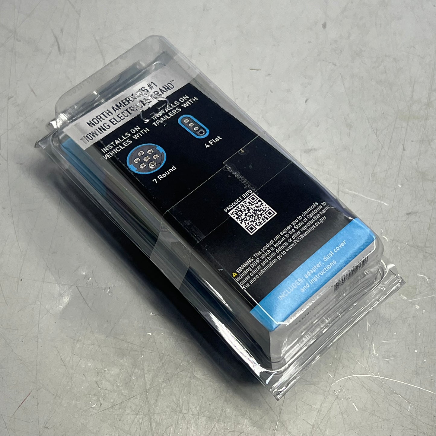 HOPKINS (3 PACK) 7 Round To 4 Flat Adapter Includes Dust Cover Black 47405