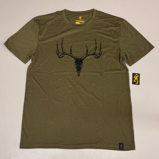 BROWNING Whitetail Camp Short Sleeve Shirt Men's SZ XL Forest Green 3014786404