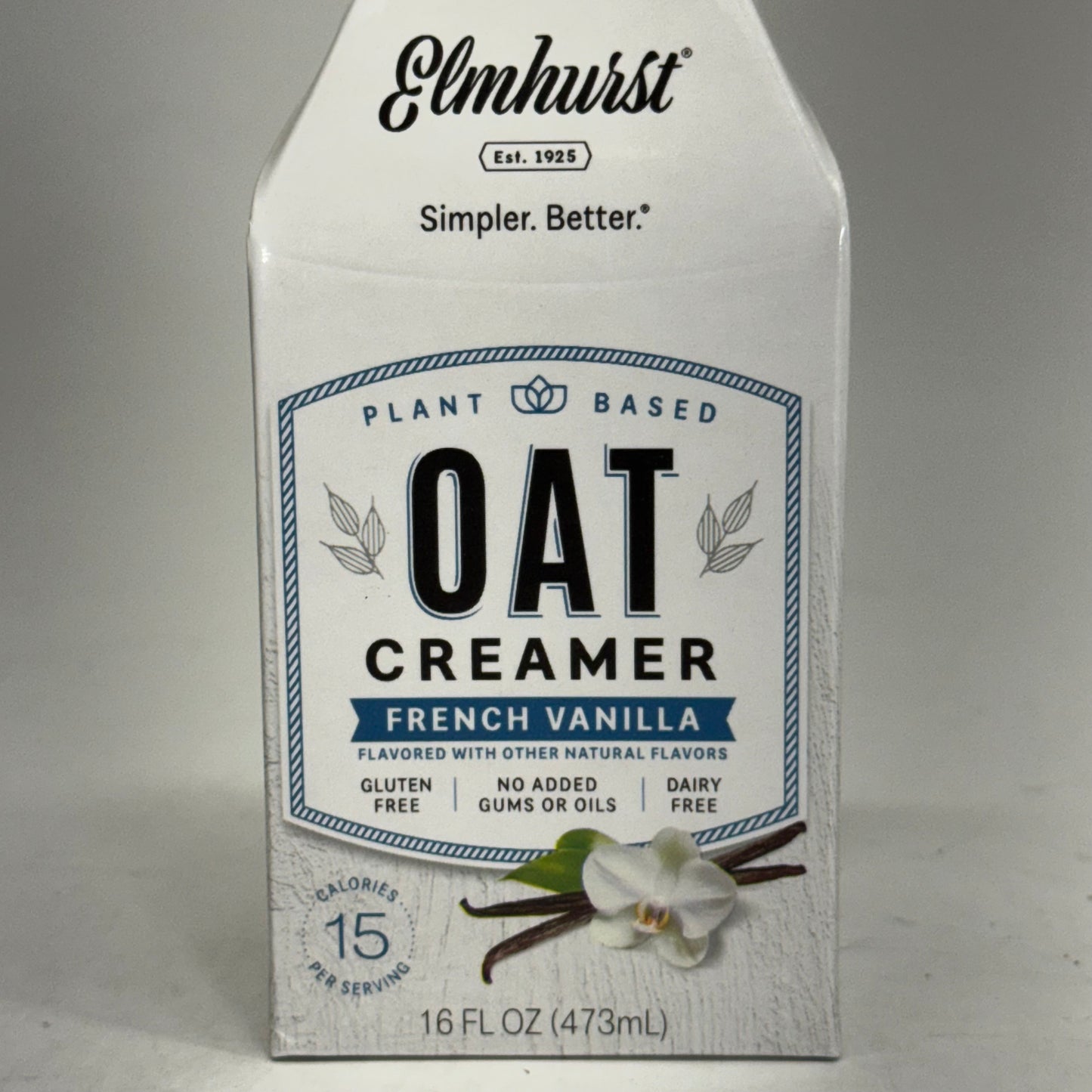 ELMHURST (6 PACK) Elmhurst Vanilla Oat Creamer 16 fl oz. BB 10/26