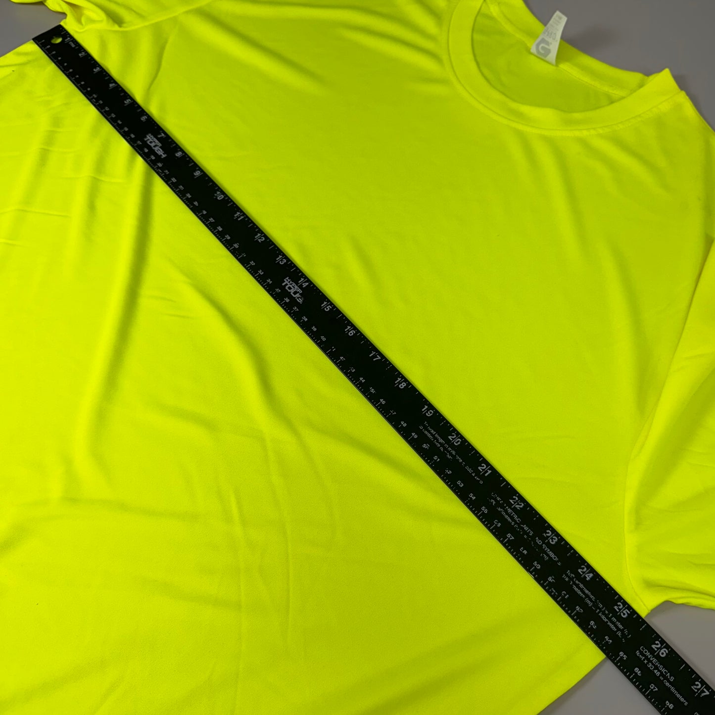 EG-PRO (5 PACK) Long Sleeve High Visibility Shirt 100% Poly SZ 2X Safety Yellow