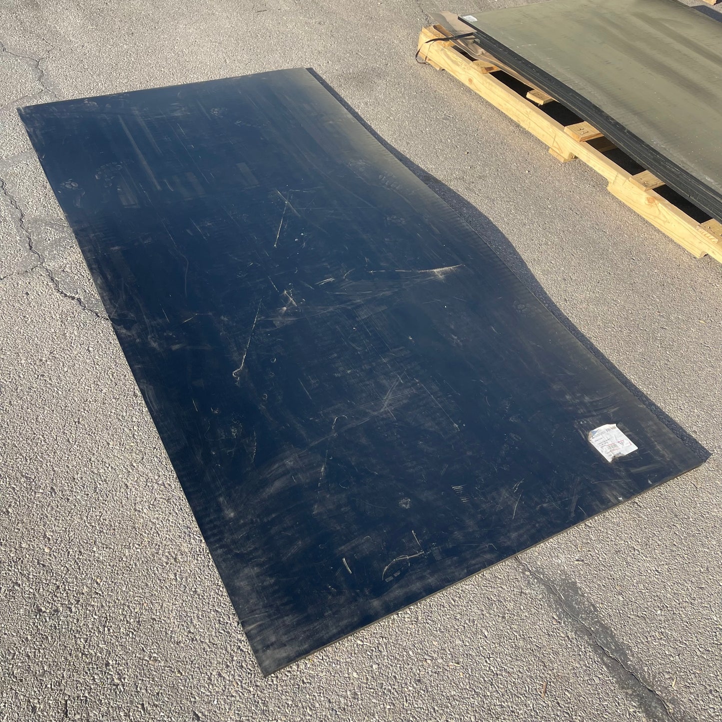 Z@  MITSUBISHI TIVAR  ESD Black Plate Anti Static Plastic Sheet 0.5” x 48” x 96” (AS-IS)