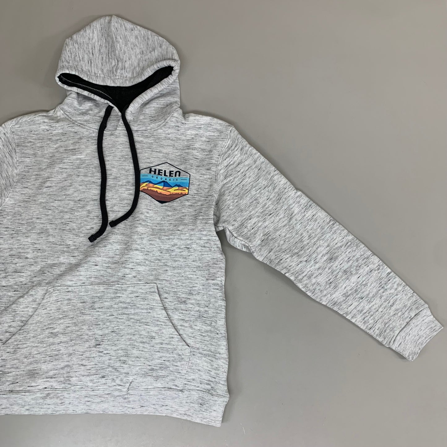 LONEROCK Helen Georgia Tie Hoodie Sz XL White/Grey