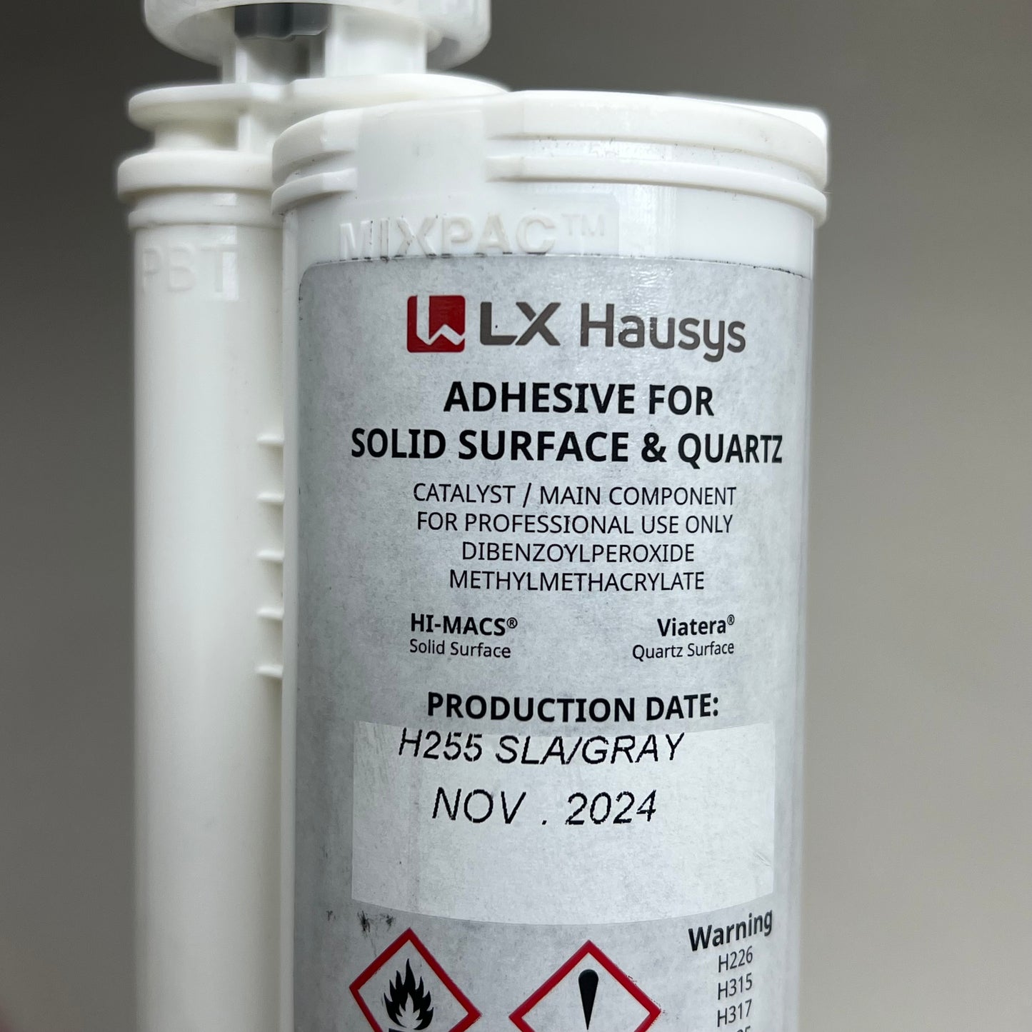 LX HAUSYS Adhesive for Solid Surface Quarts Viatera H-Macs H255 SLA/Gray 205 mL