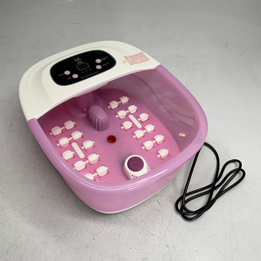 MOOD RELISH Foot Spa Bath Shiatsu Massage, Vibration & Red Ight Pink MM-20M-2