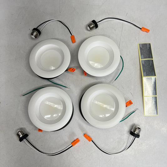 HALO (SET OF 4) Baffle Downlight Bulb & Trim Replacement White LT4069FS1EWHR4PK