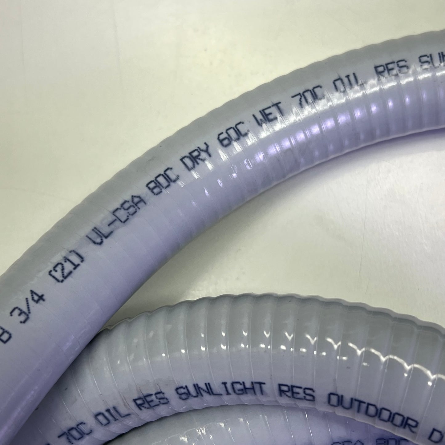 MARS A/C Whip Non-Metallic Liquid Tight Flexible Conduit 8' X 3/4 Gray 84141