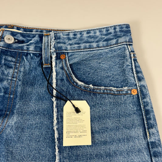 LEVIS Recrafted Icon Skirt Mid Rise Original Women's Sz 31 Novel Notion Med Wash