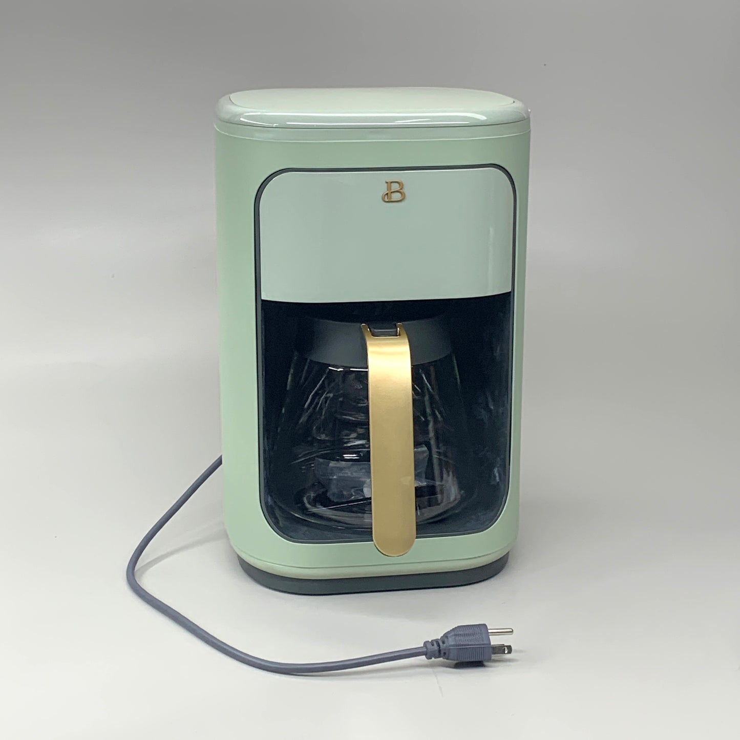 BEAUTIFUL 14-Cup Programmable Coffee Maker Touch-Activated by Drew Barrymore (Sage Green & Gold)