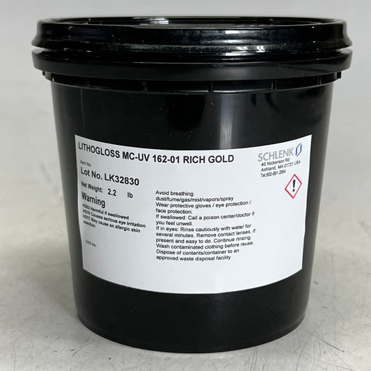 SCHLENK Lithogloss MC-UV 162-01 Rich Gold Metallic Ink 2.2Lb LK32830