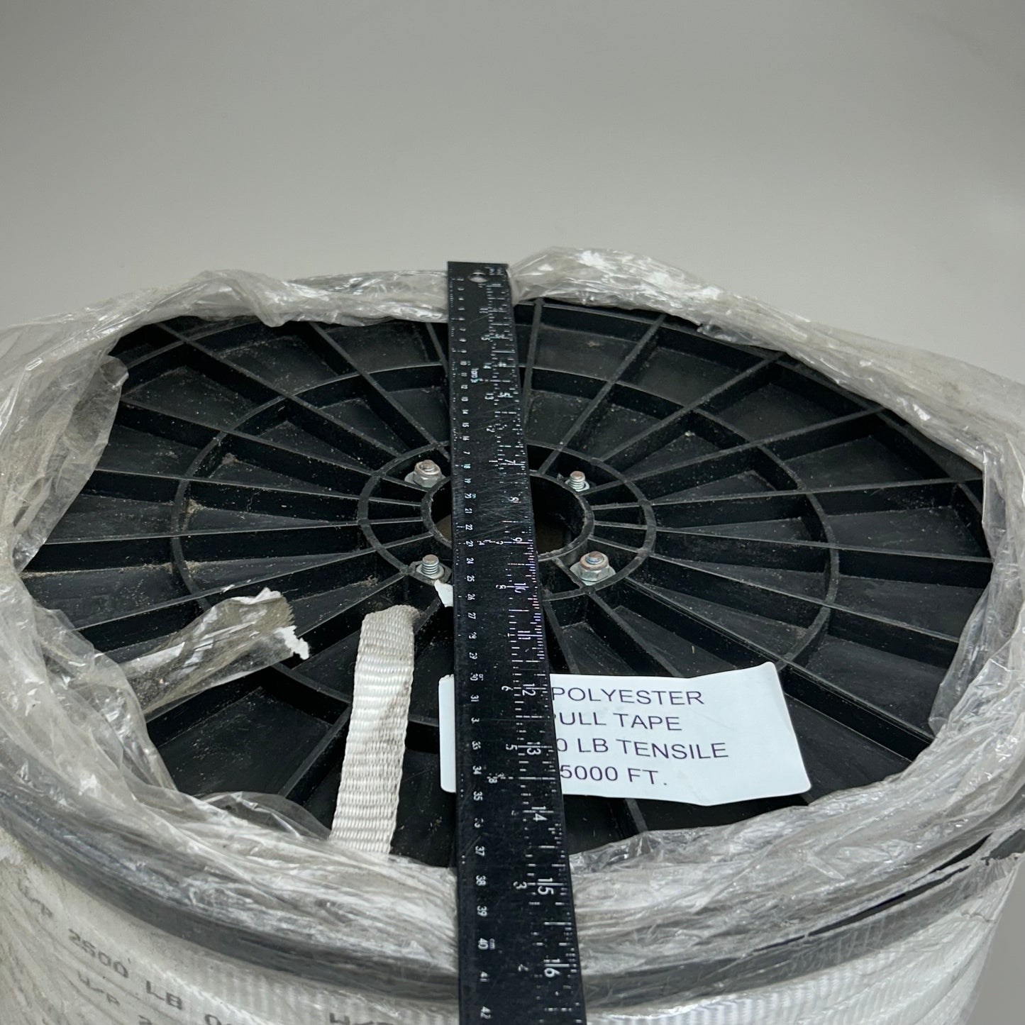 RIBBON FACTORY Woven 100% Polyester Copper Coated Pull Tape 5000', 22 Gauge