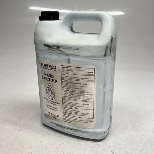 ZA@ KEM KREST Hand Sanitizer Gallon Bottle 1 Gal Clear KEM130047 (As-Is)