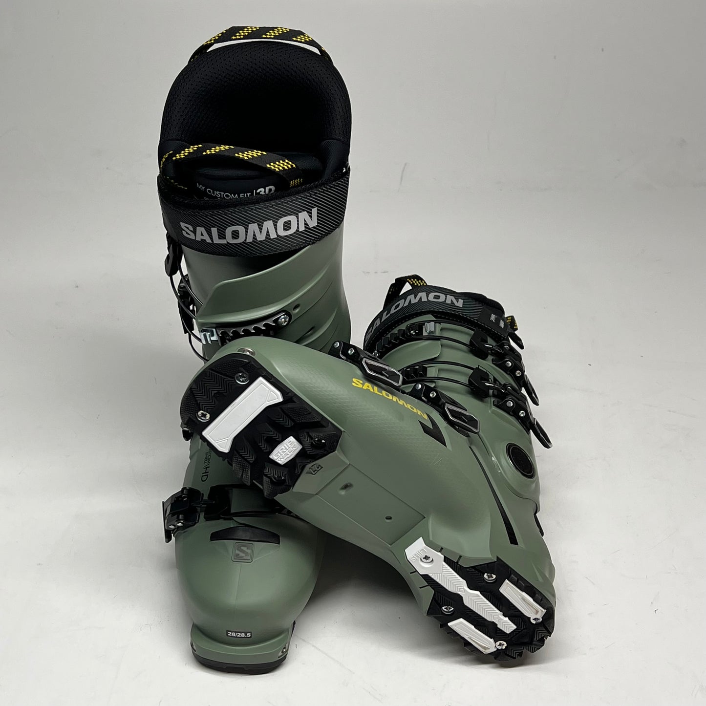 SALOMON Shift Pro 100 at Gw Ski Boots Men's Sz 27 Oil Green SASP1MOGP10044