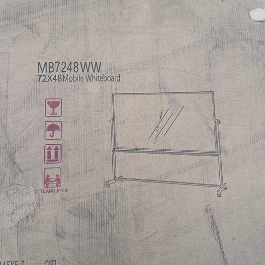 ZA@ Pallet of LUXOR Double Sided Mobile Magnetic Whiteboard 72”x48” MB7248WW (AS-IS) D