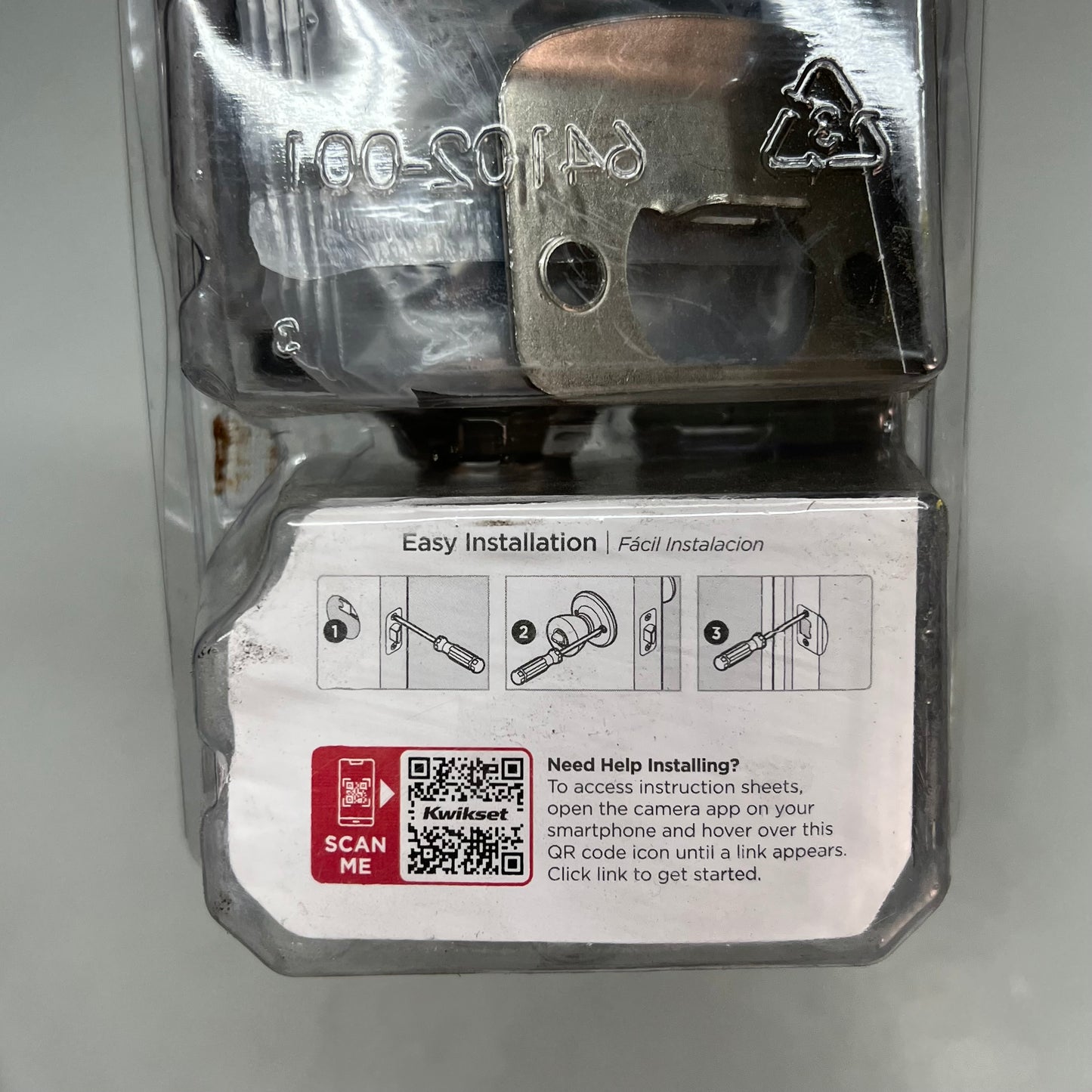 KWIKSET (2 PACK) Tylo Keyed Entry Door Knob SmartKey Satin Chrome 94002-820