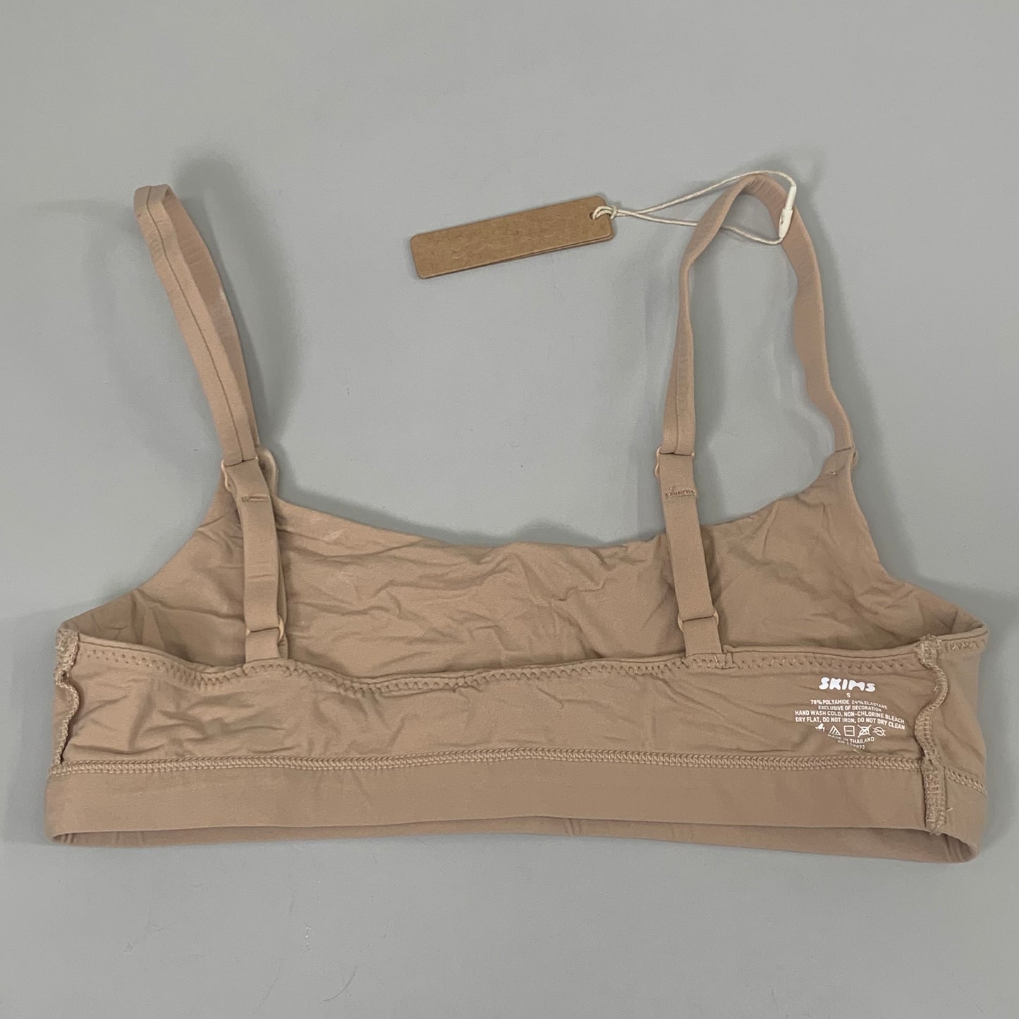 SKIMS Buttery Soft Fits Everybody Scoop Bralette Women's Sz S Clay BR-SCN-2025