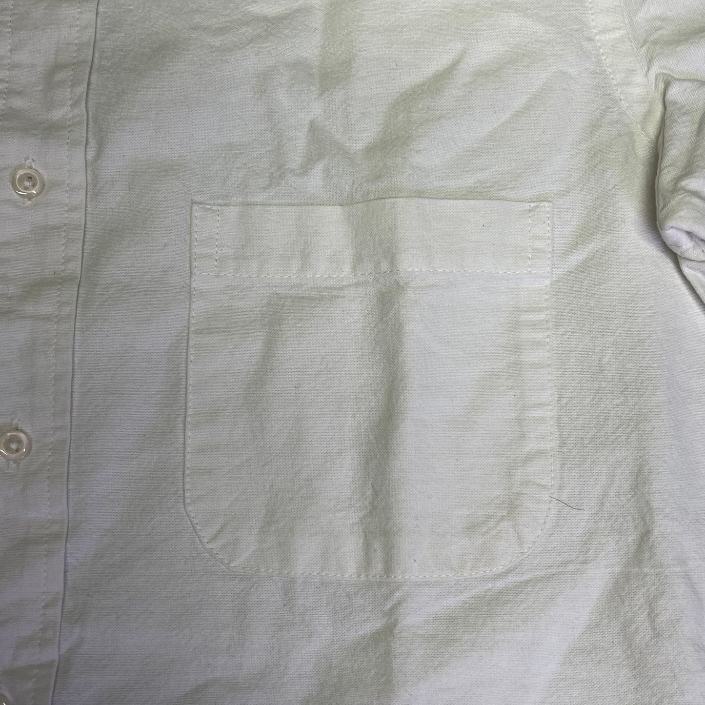 THOM BROWNE 4-Bar Stripe Curved Hem Button Up Shirt Mens Sz 2 White (Pre-Owned)