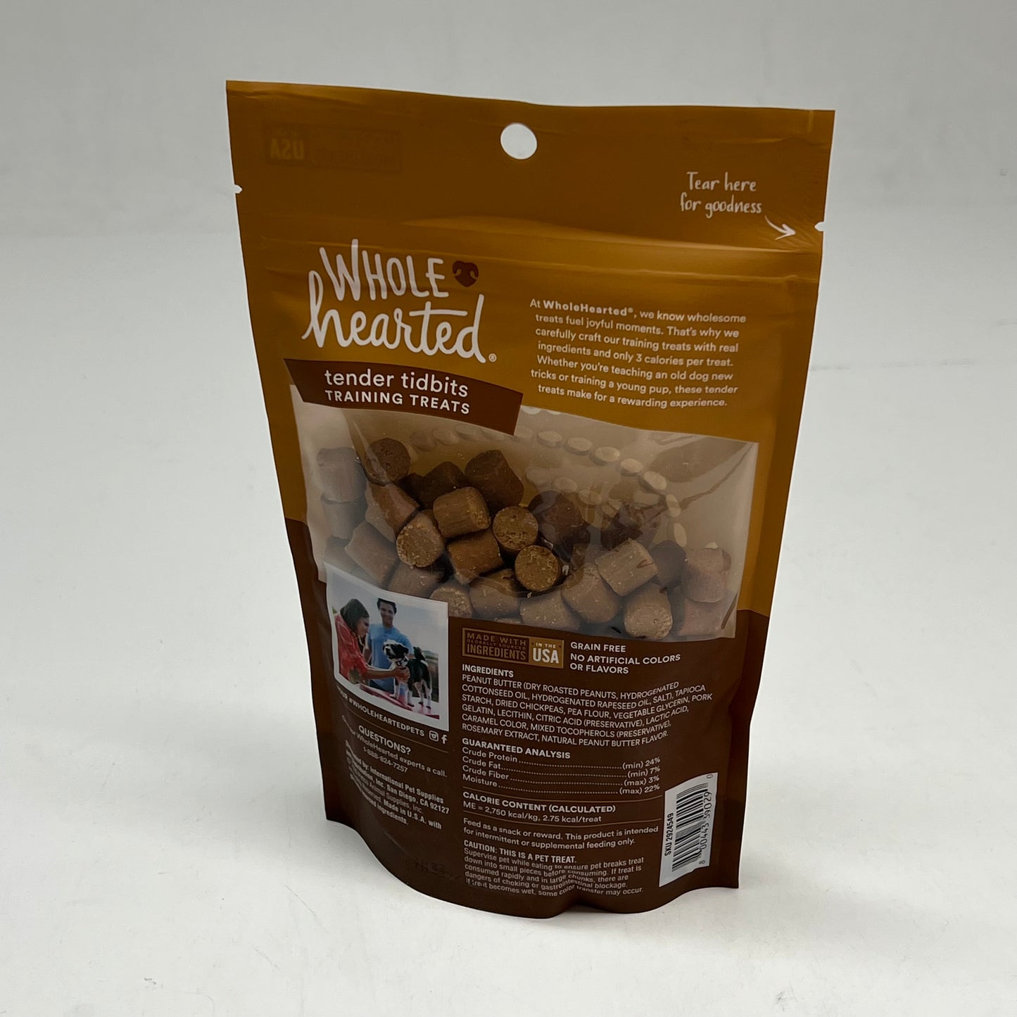 ZA@ WHOLE HEARTED (3 PACK) Tender Tidbits Training Treats Peanut Butter Recipe 6oz BB 11/27