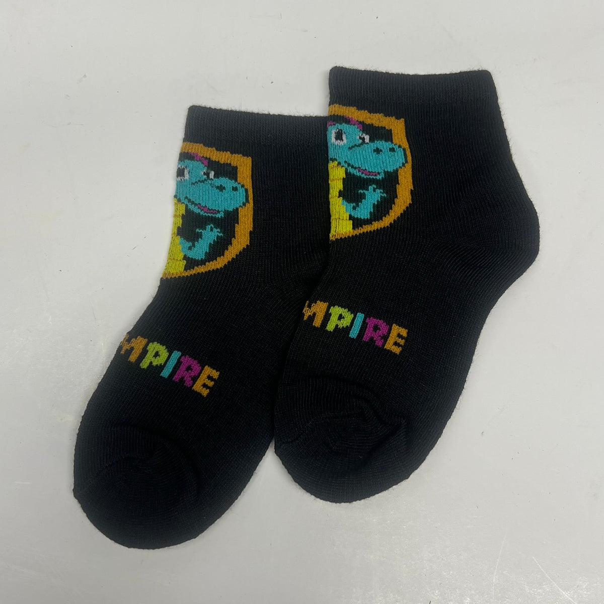 ZA@ KIDS EMPIRE (20 PACK) Over Ankle Socks Children's Sz Small Black/Rainbow