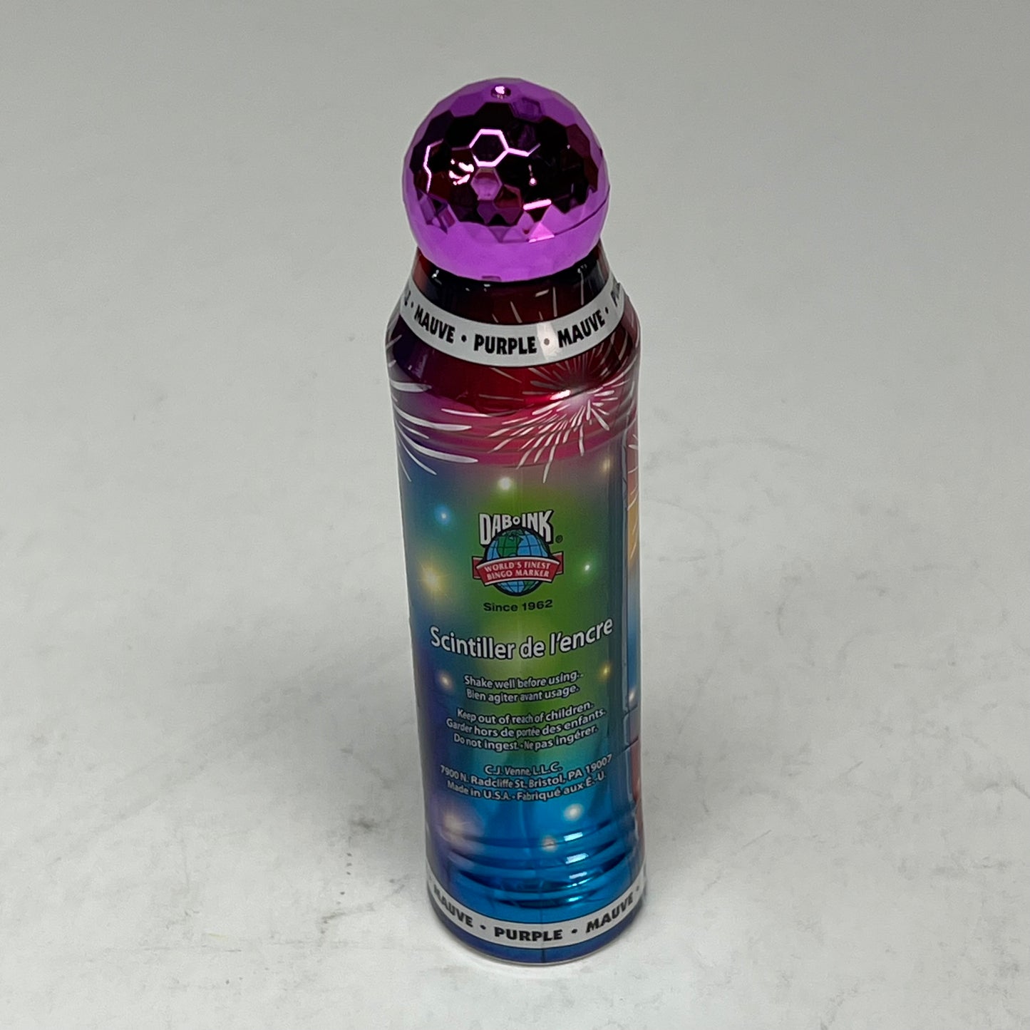 DAB O INK (12 PACK) Dazzle Shimmery Glitter Ink Bingo Dot Marker 80 Ml Purple A26