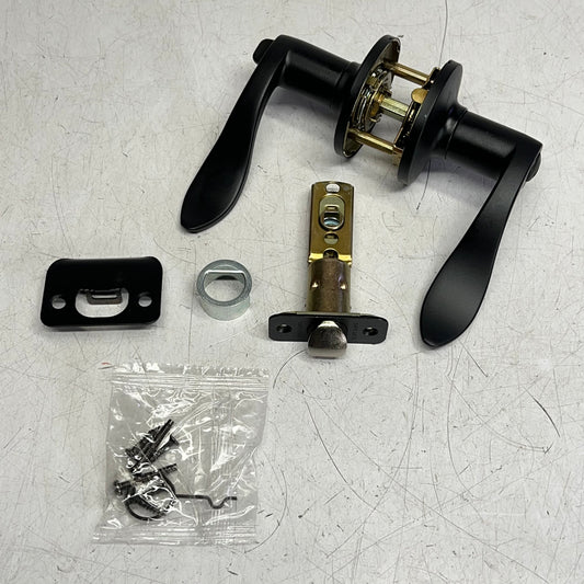 KWIKSET Layton Privacy Levers Adjustable Backset  Matte Black 9SL30000-095