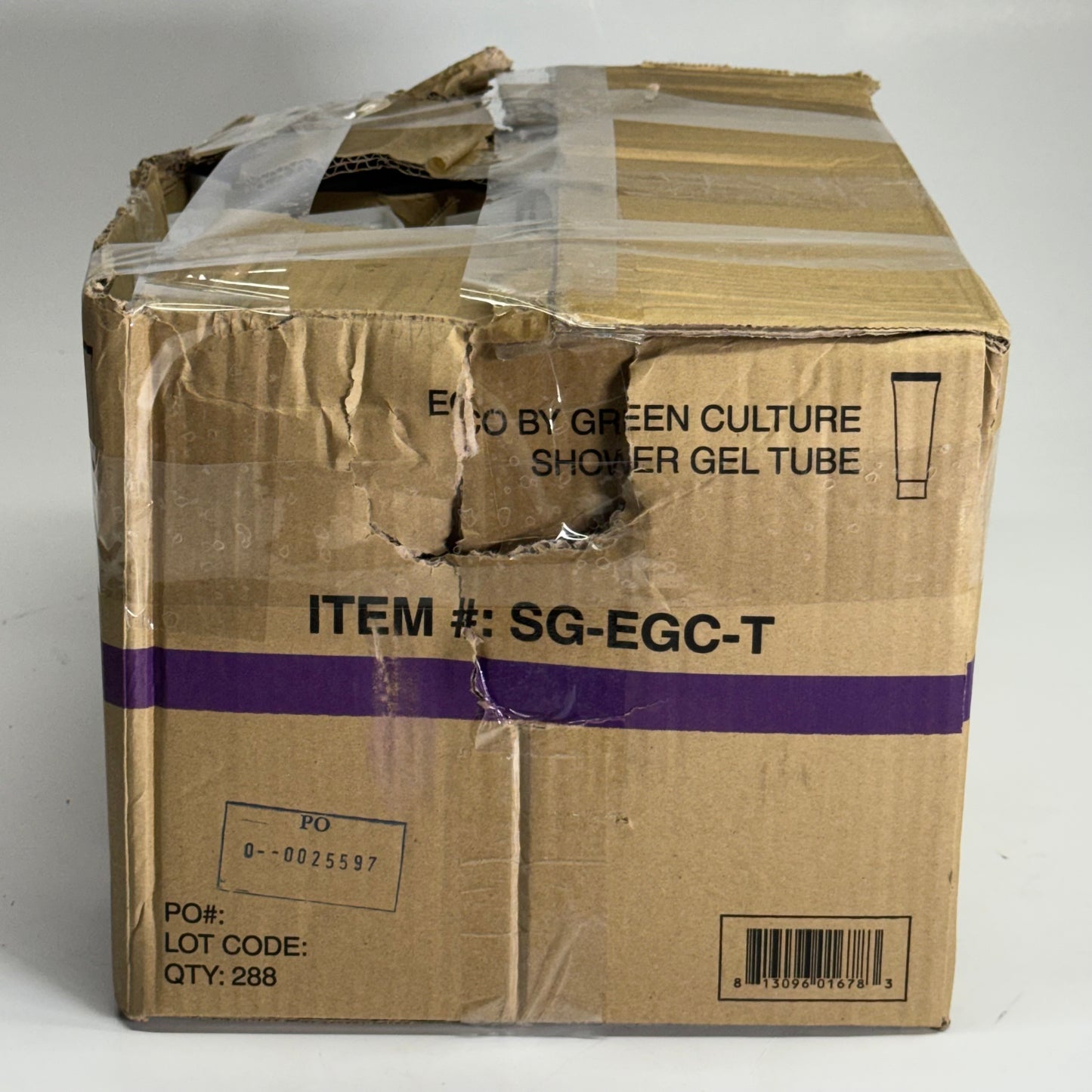 ECO (288 PACK) Green Culture Shower Gel Tube 1.0 fl oz. Clear SG-EGC-T (New Other, Distressed Box)