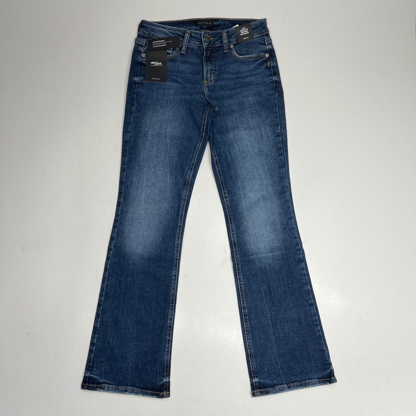 SILVER JEANS CO Suki Curvy Mid Rise Slim Boot Jean Women's Sz 28/31 Indigo